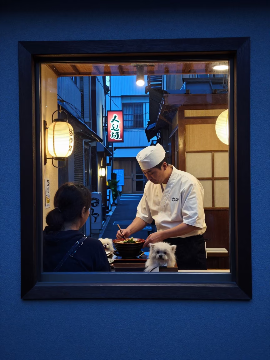 Serving Ramen in Sapporo in in Sapporo, Japan