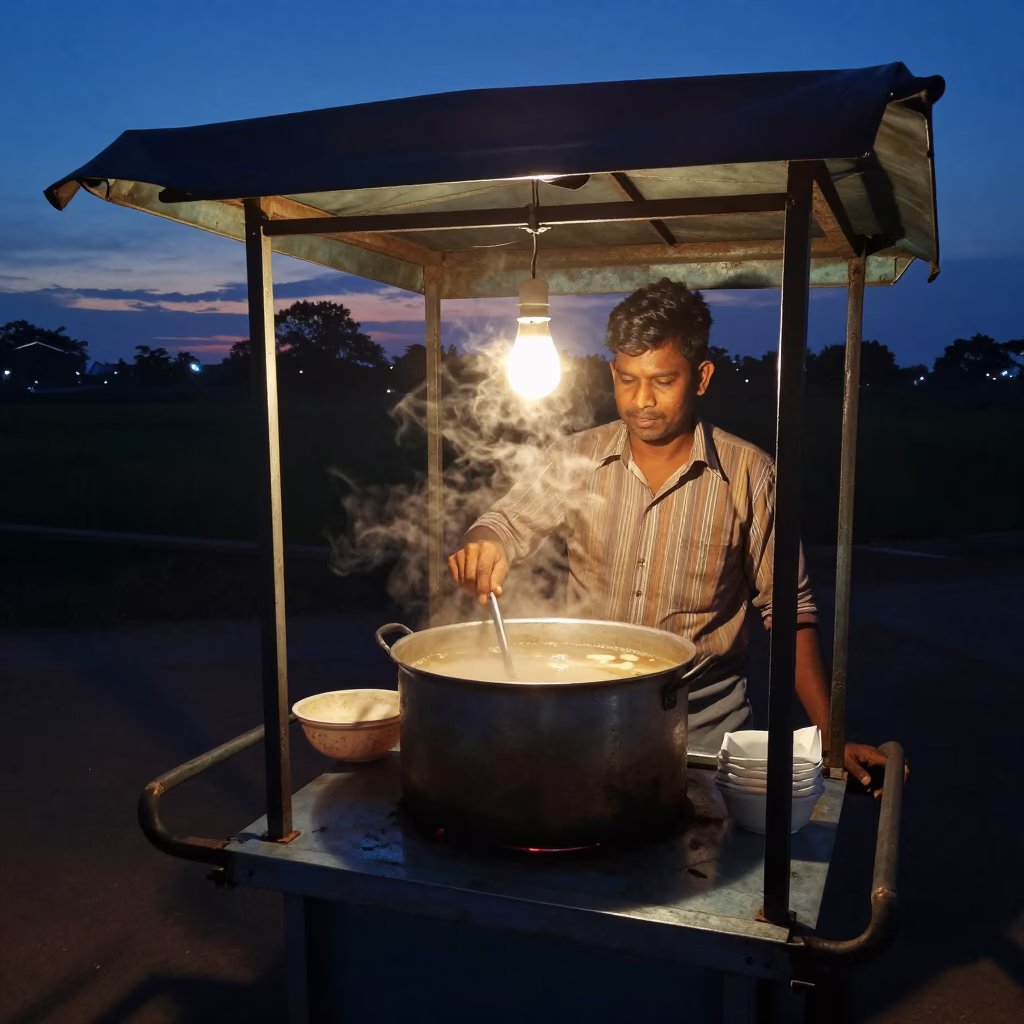 Serving Taho at Indigo Twilight After Sunset in Mumbai in in Mumbai, India