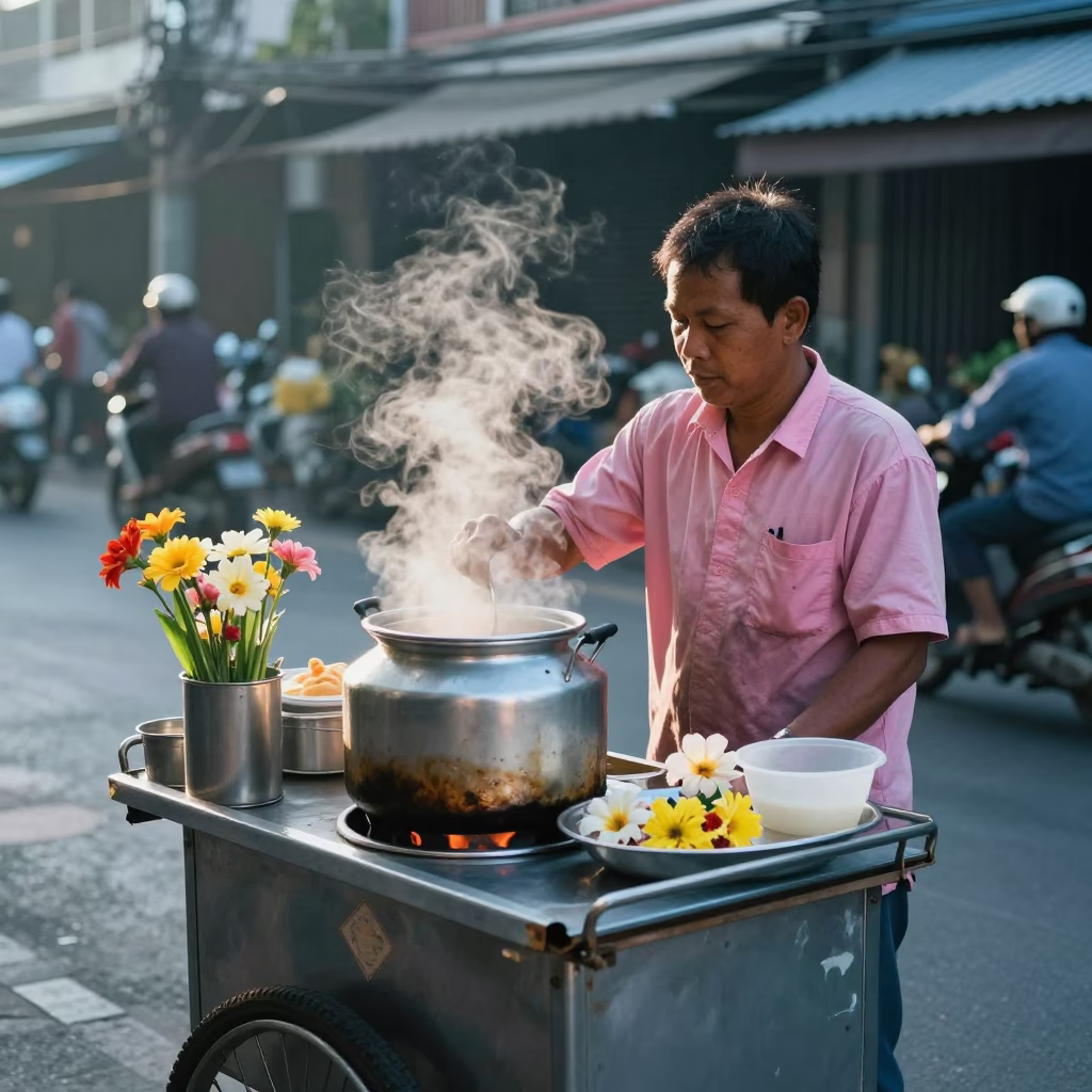 Serving Tea in Bangkok in in Bangkok, Thailand