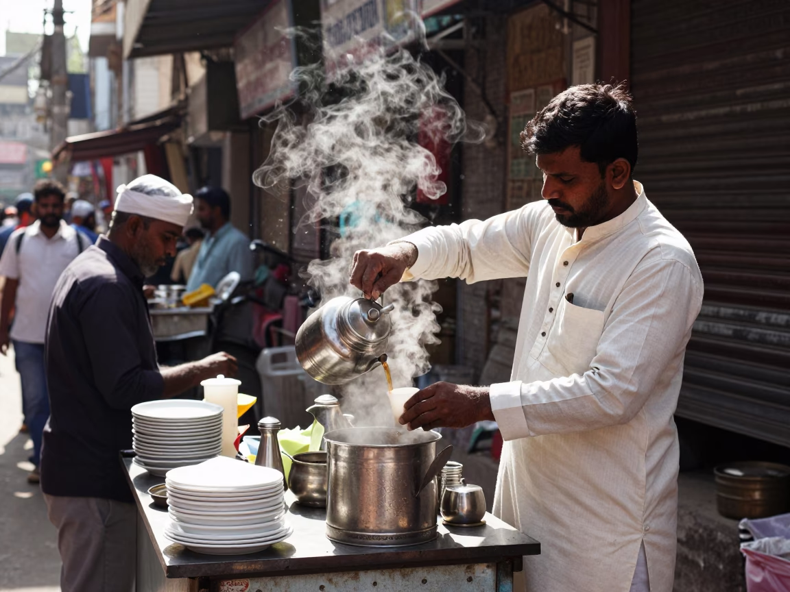 Serving Tea in Hyderabad in in Hyderabad, India