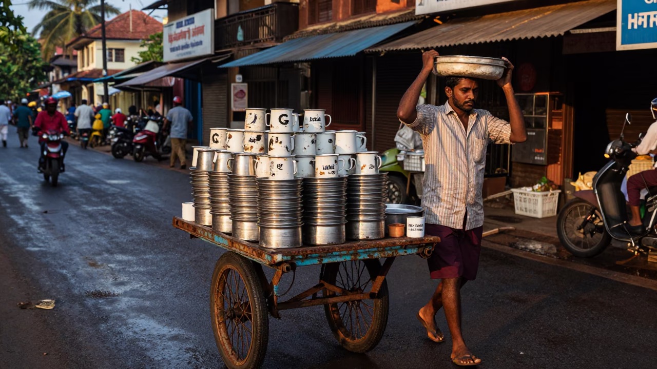 Serving Tea in Kochi in in Kochi, India