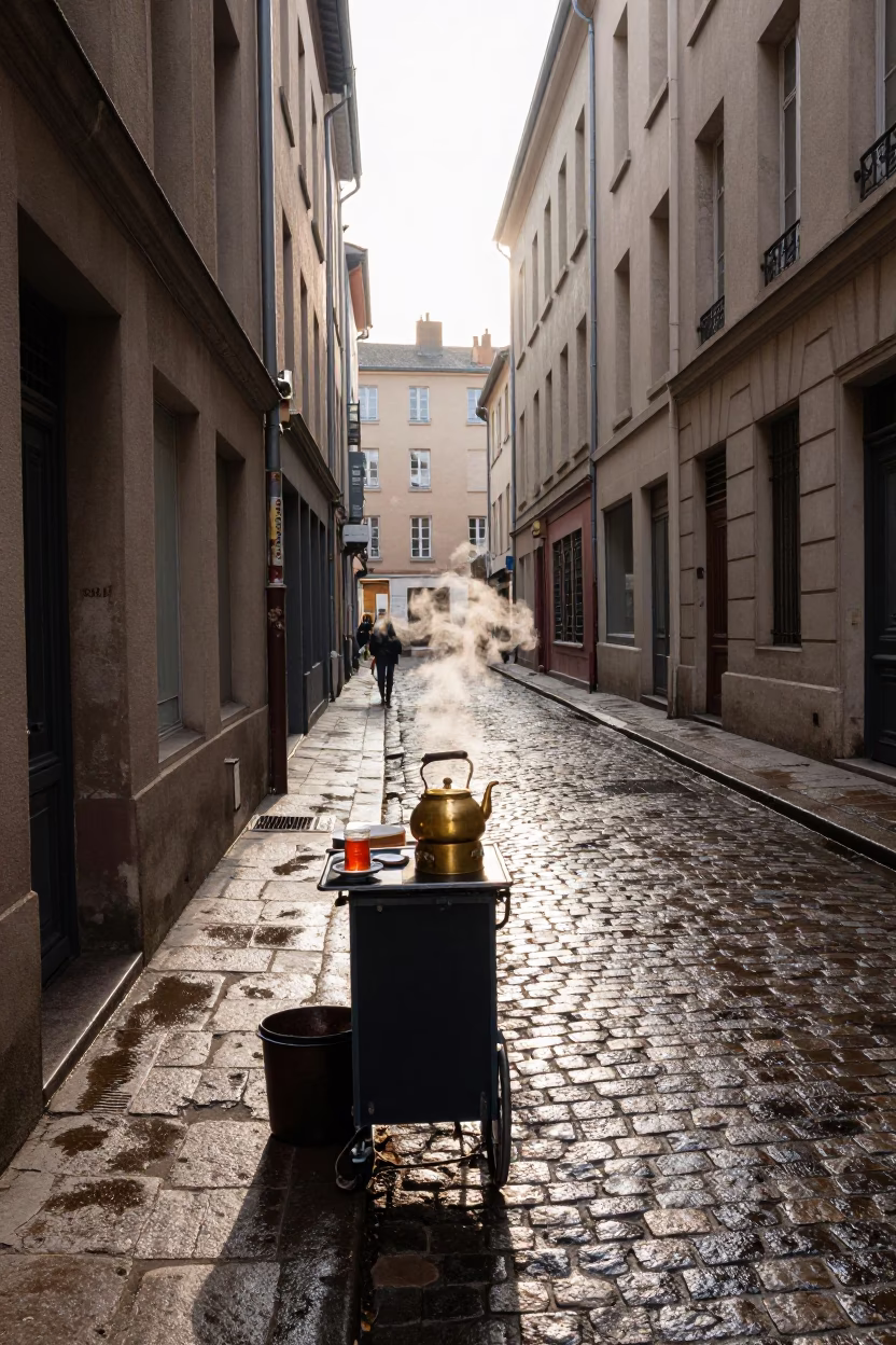 Serving Tea in Lyon in in Lyon, France