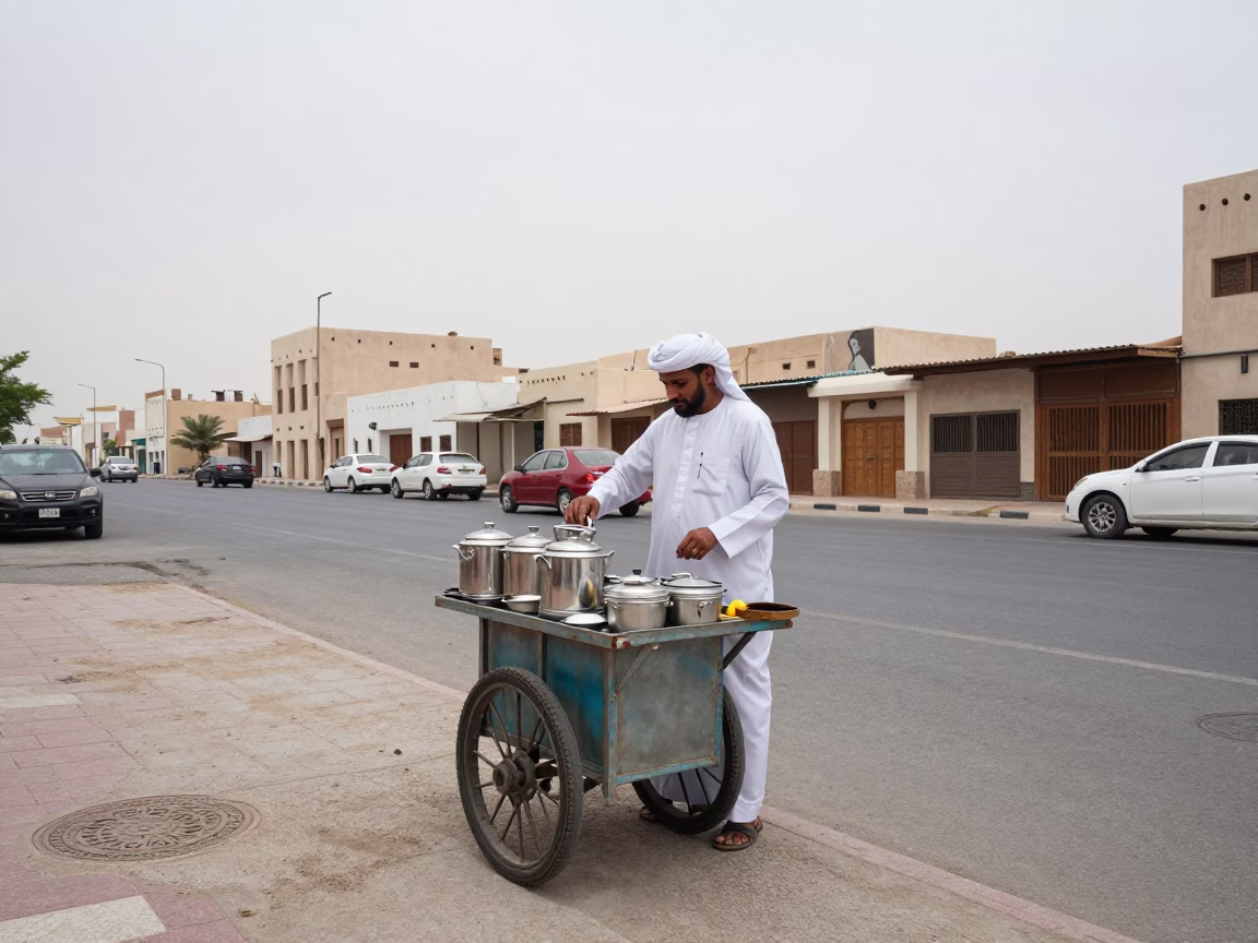 Serving Tea in Muscat in in Muscat, Oman
