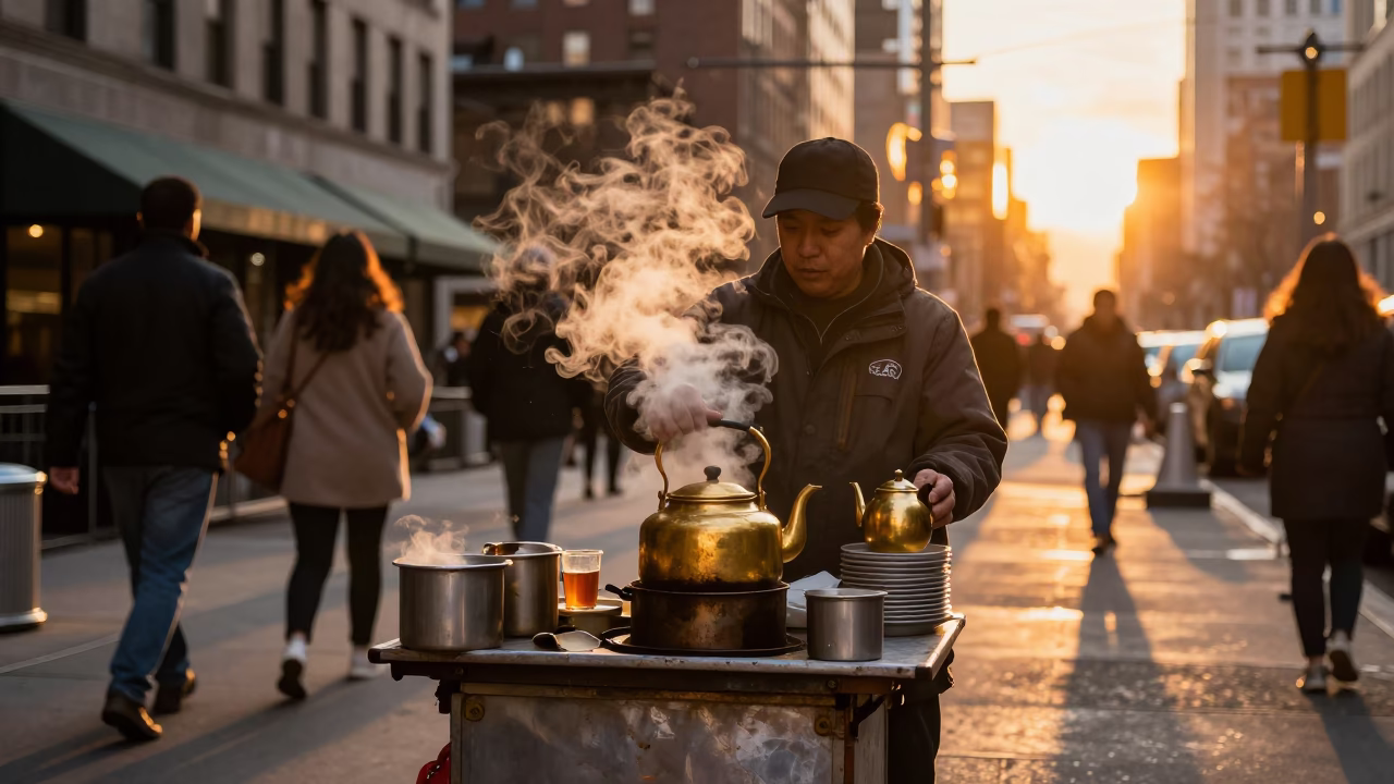 Serving Tea in New York in in New York, New York, United States