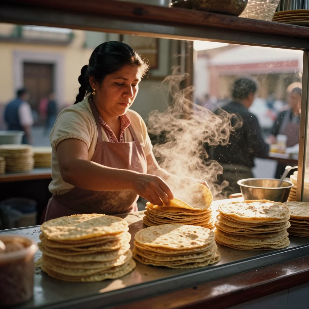 Serving Tortillas in Guadalajara in in Guadalajara, Mexico