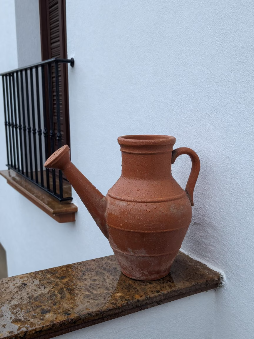 Seville Terracotta Watering Jug in in Seville, Spain