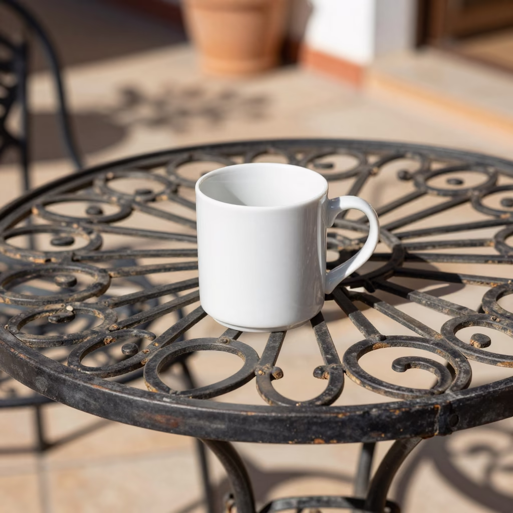 Seville White Ceramic Coffee Mug in in Seville, Spain