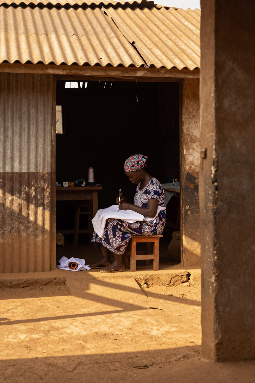 Sewing Fabric in Accra in in Accra, Ghana