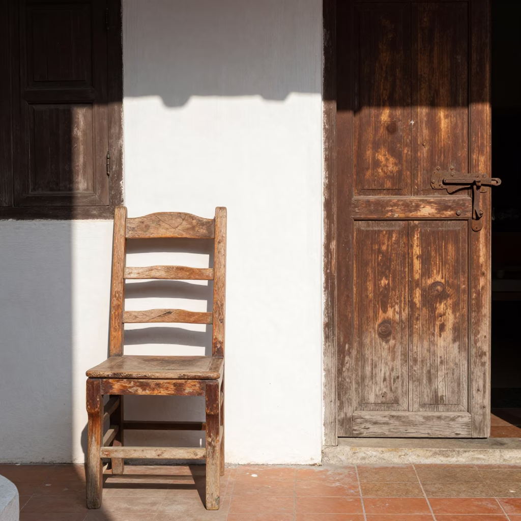 Shaded Courtyard in George Town at Afternoon Light in in George Town, Malaysia