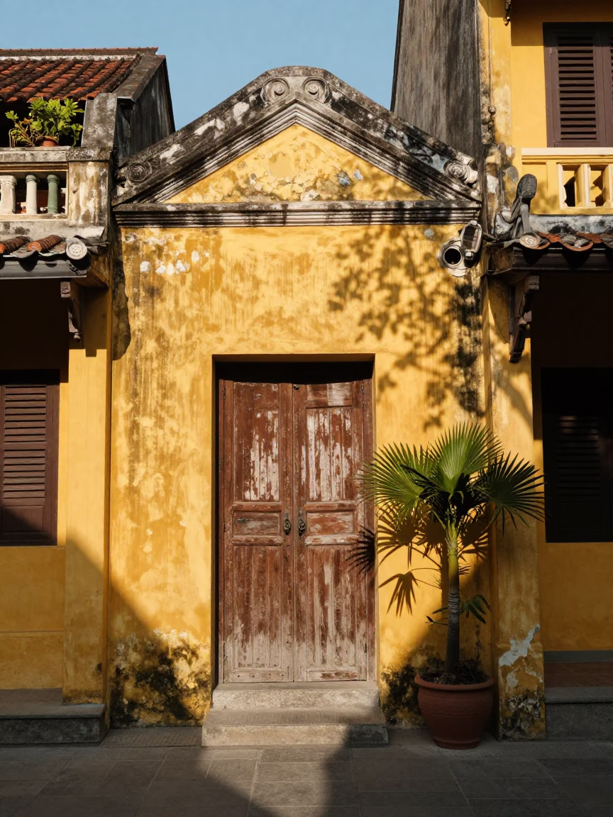 Shadowed Alleyway in Hoi An in in Hoi An, Vietnam