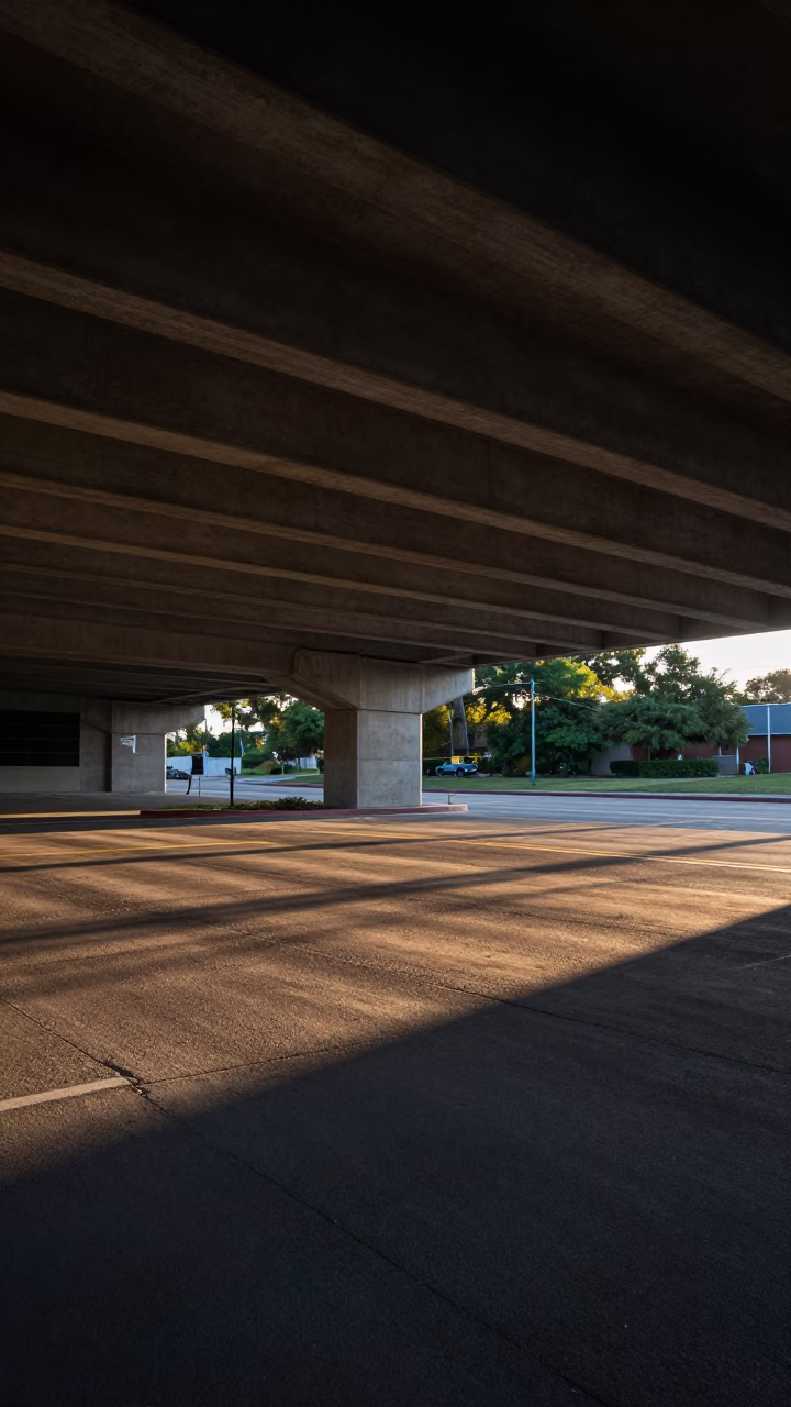 Shadows Striped in Austin at The Early Evening Light in in Austin, Texas, United States