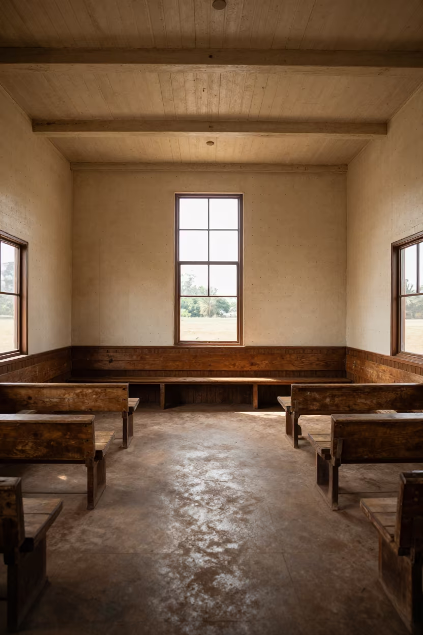 Shaker Meeting House Interior Kigali Train Terminal in inside a restored train terminal in Kigali