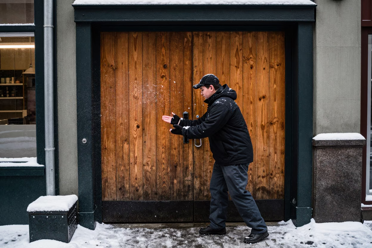 Shaking Snow in Seattle in in Seattle, Washington, United States