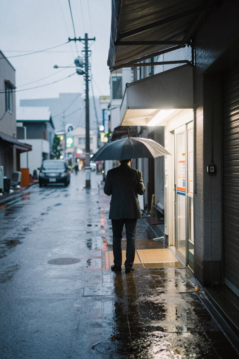 Shaking Umbrella in Sapporo in in Sapporo, Japan