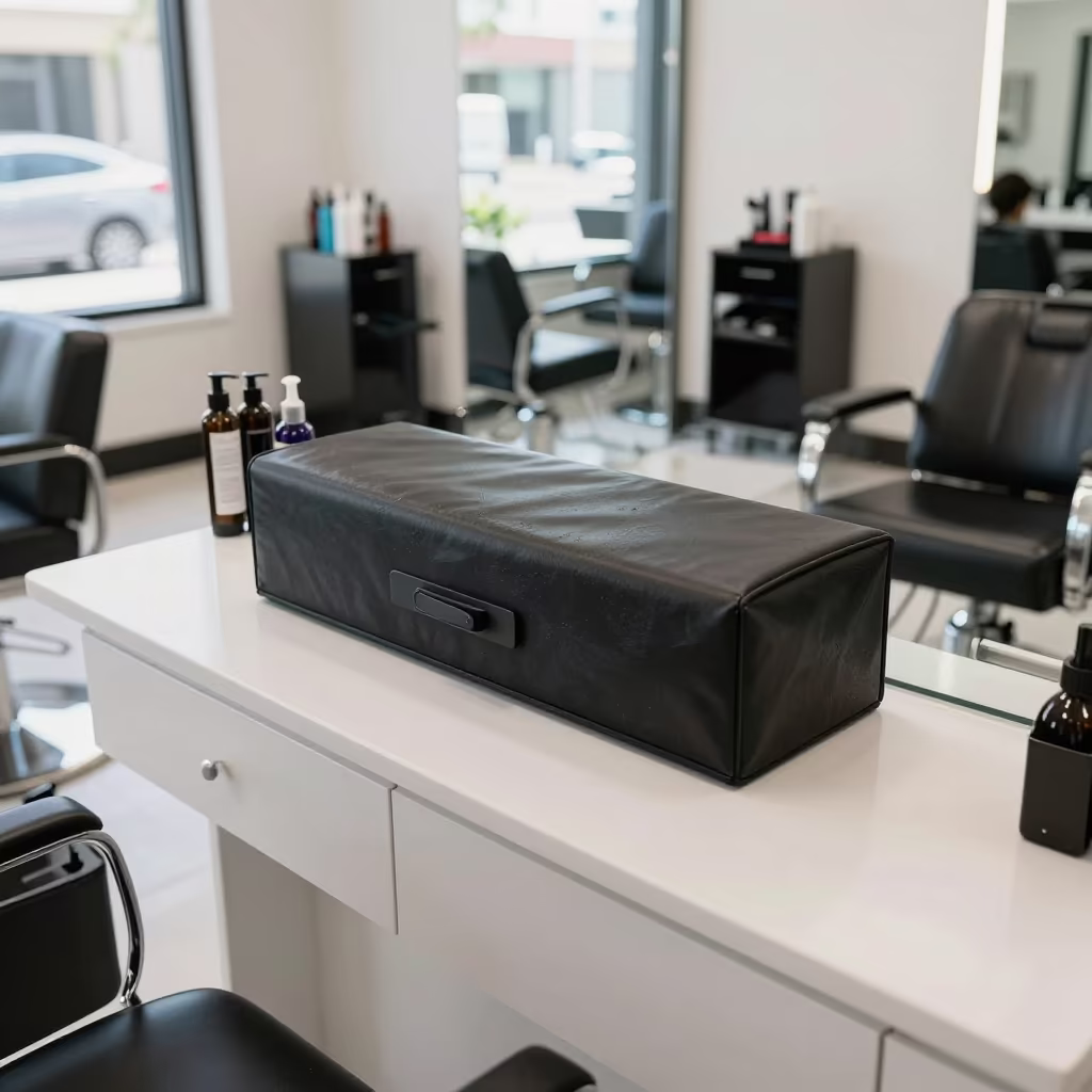 Shampoo Chair Cover Box in San Jose Nail Studio in inside a nail studio near San Jose