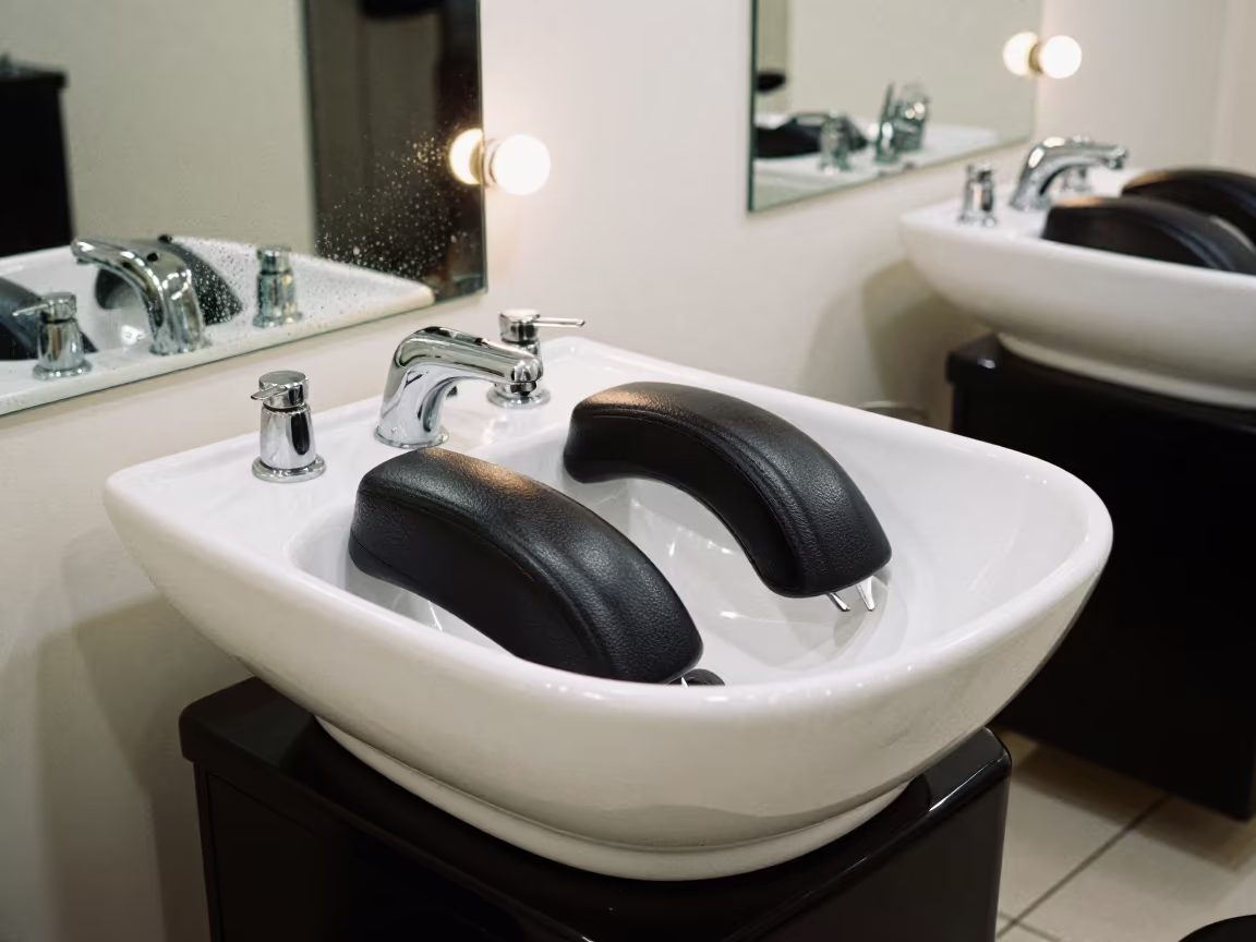 Shampoo Neck Rest in Madrid Nail Studio in inside a nail studio in Madrid