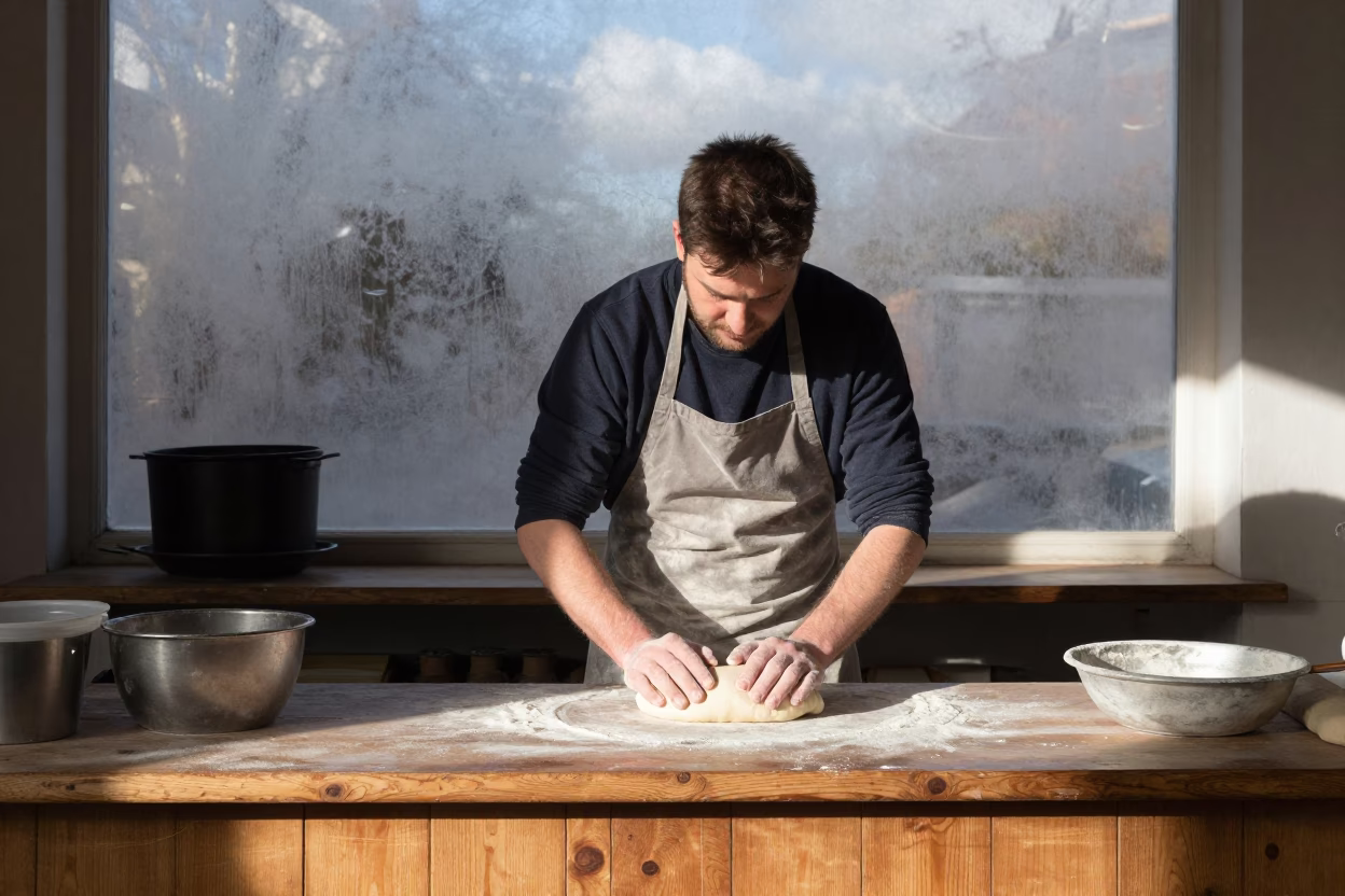 Shaping Dough in London in in London, United Kingdom