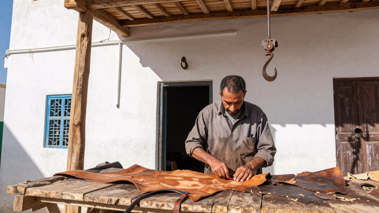 Shaping Hide in Essaouira in in Essaouira, Morocco