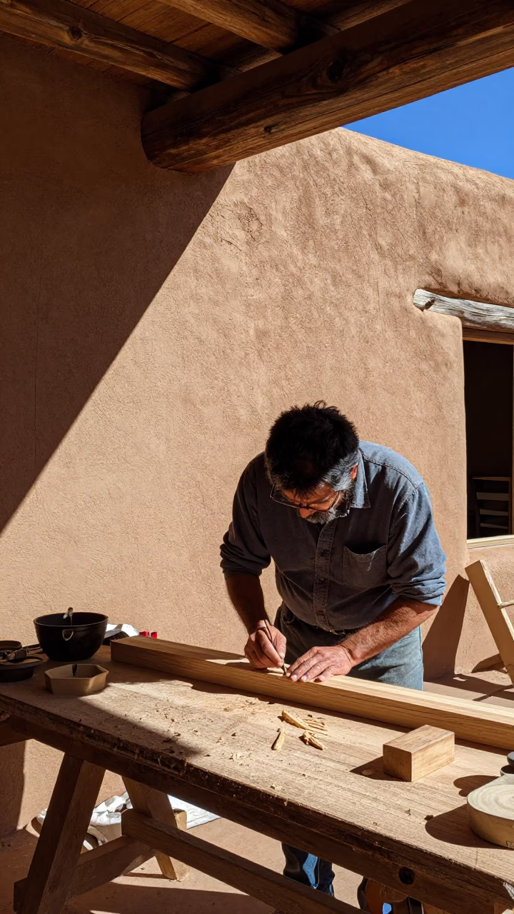 Shaping Wood in Santa Fe in in Santa Fe, New Mexico, United States