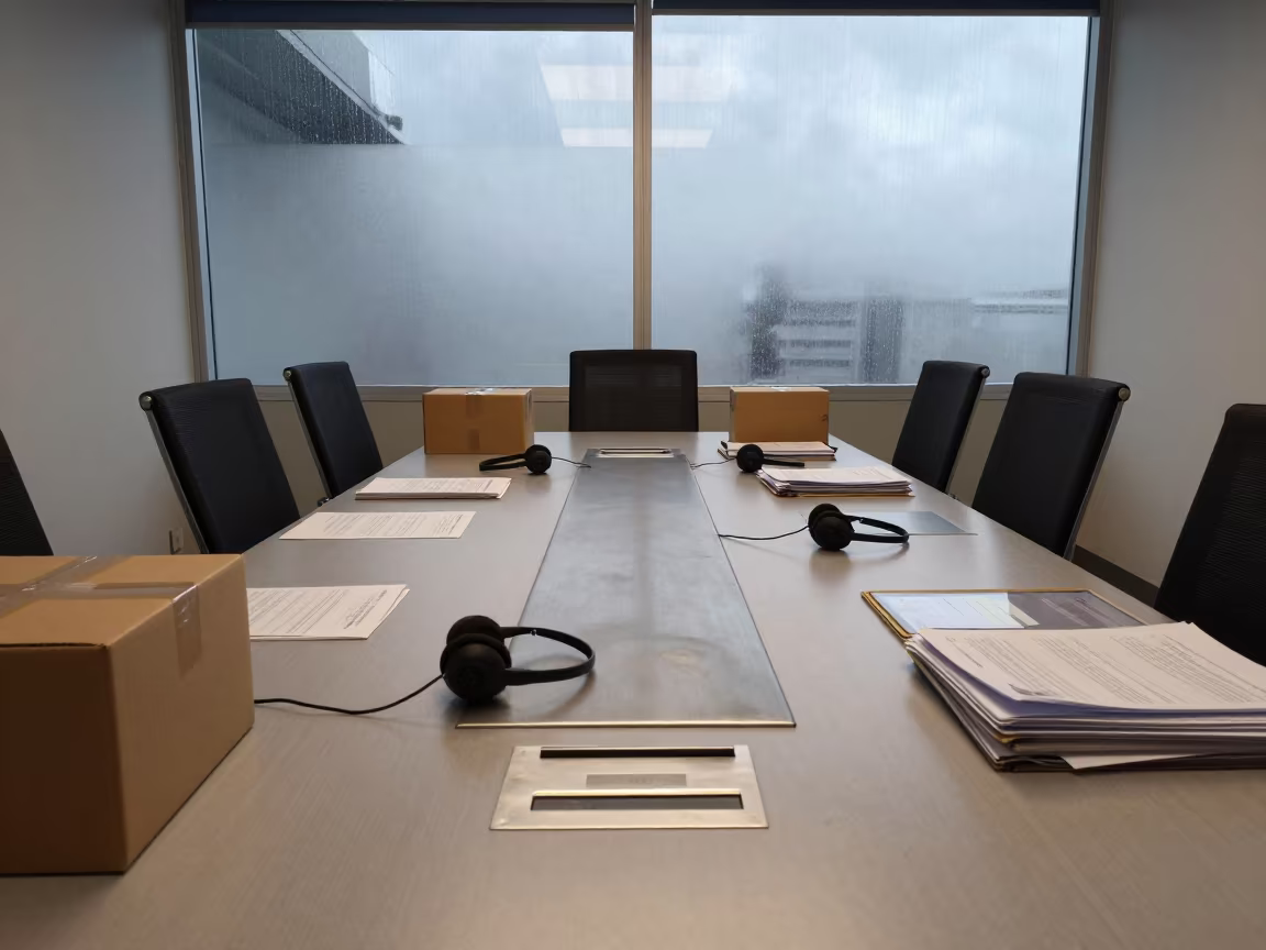 Shared Headset Battery Drawer Office Willemstad in inside a conference room in Willemstad
