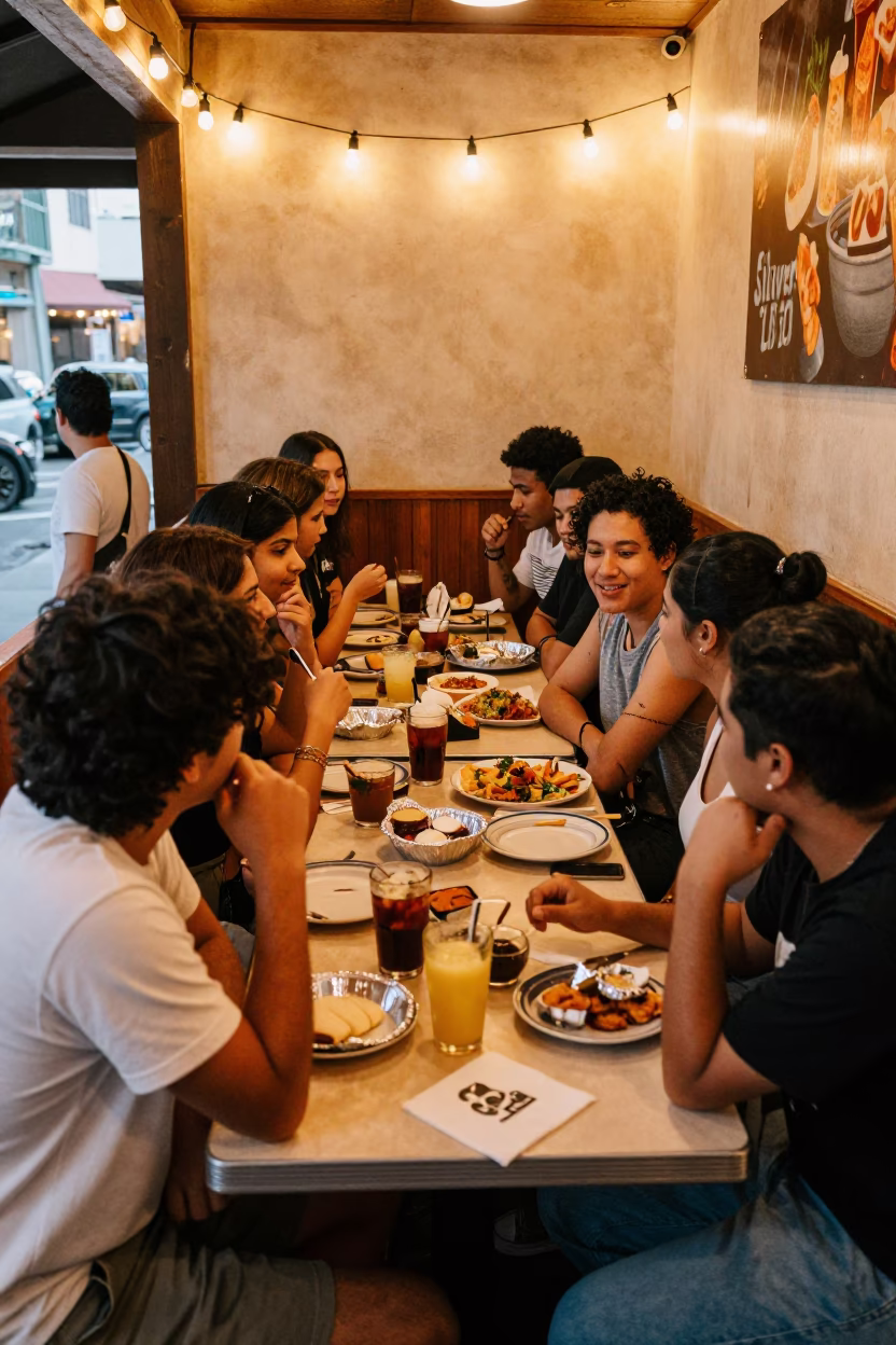 Sharing Dessert in Los Angeles in in Los Angeles, California, United States