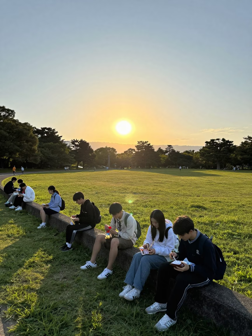 Sharing Snacks in Sapporo in in Sapporo, Japan