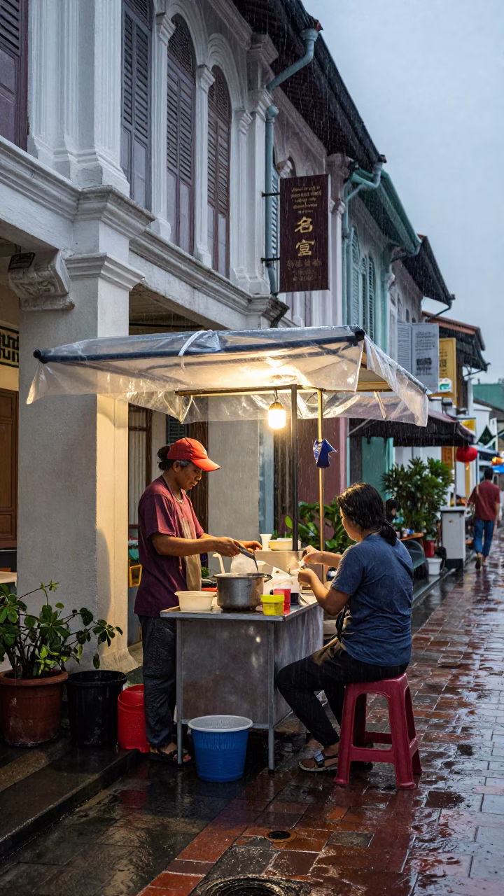 Sharing Tea in George Town in in George Town, Malaysia