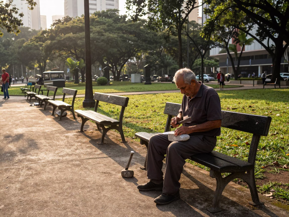 Sharpening Cleaver in São Paulo in in São Paulo, Brazil