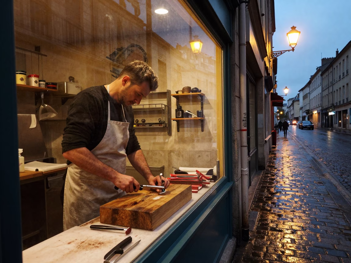 Sharpening Razor in Lyon in in Lyon, France