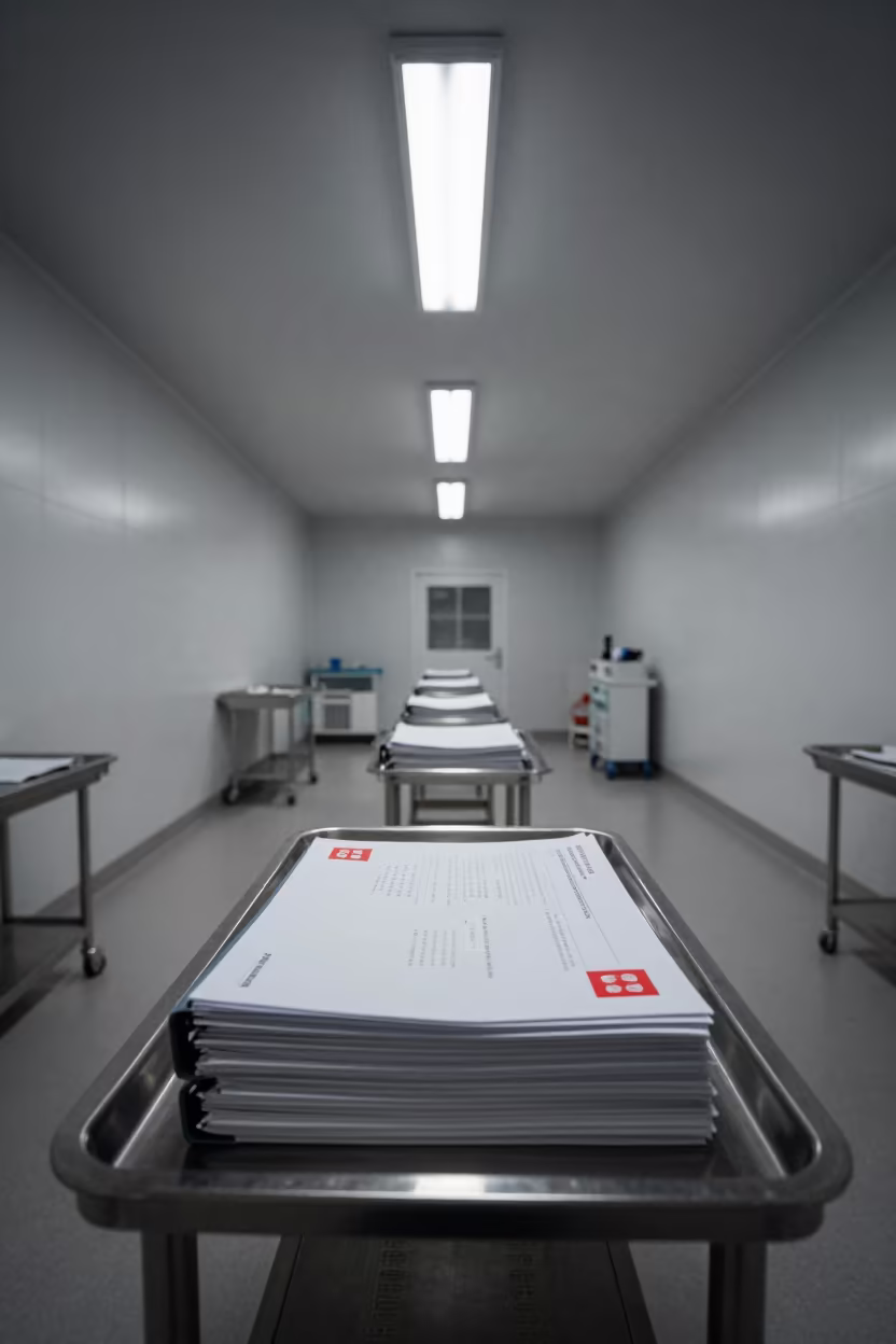 Sharps Audit Binder Night Surgical Prep Masvingo in in a surgical prep area in Masvingo