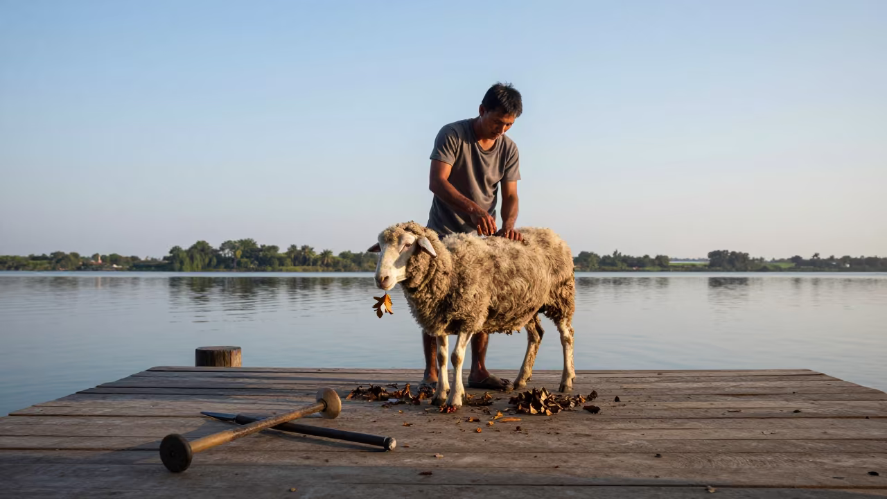 Shearer with Dirty Nails at Kaohsiung Riverside in near a riverside landing in Kaohsiung