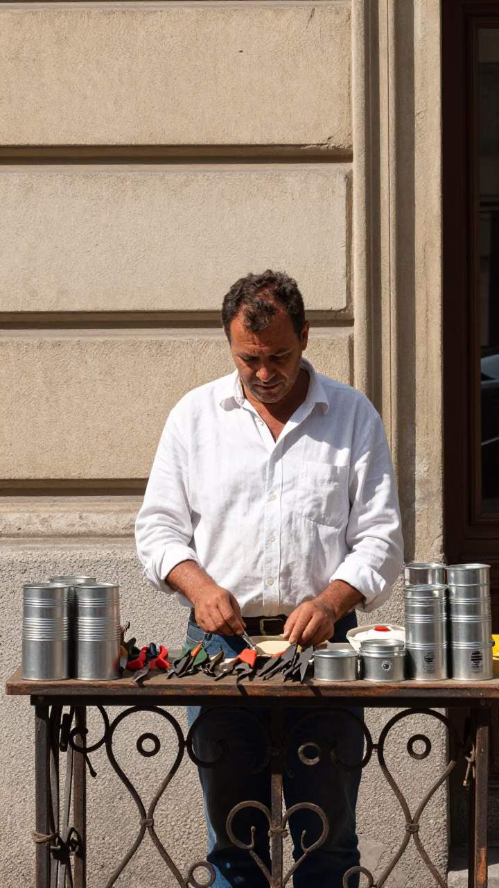 Shears in Vienna at Flat Noon Light in in Vienna, Austria