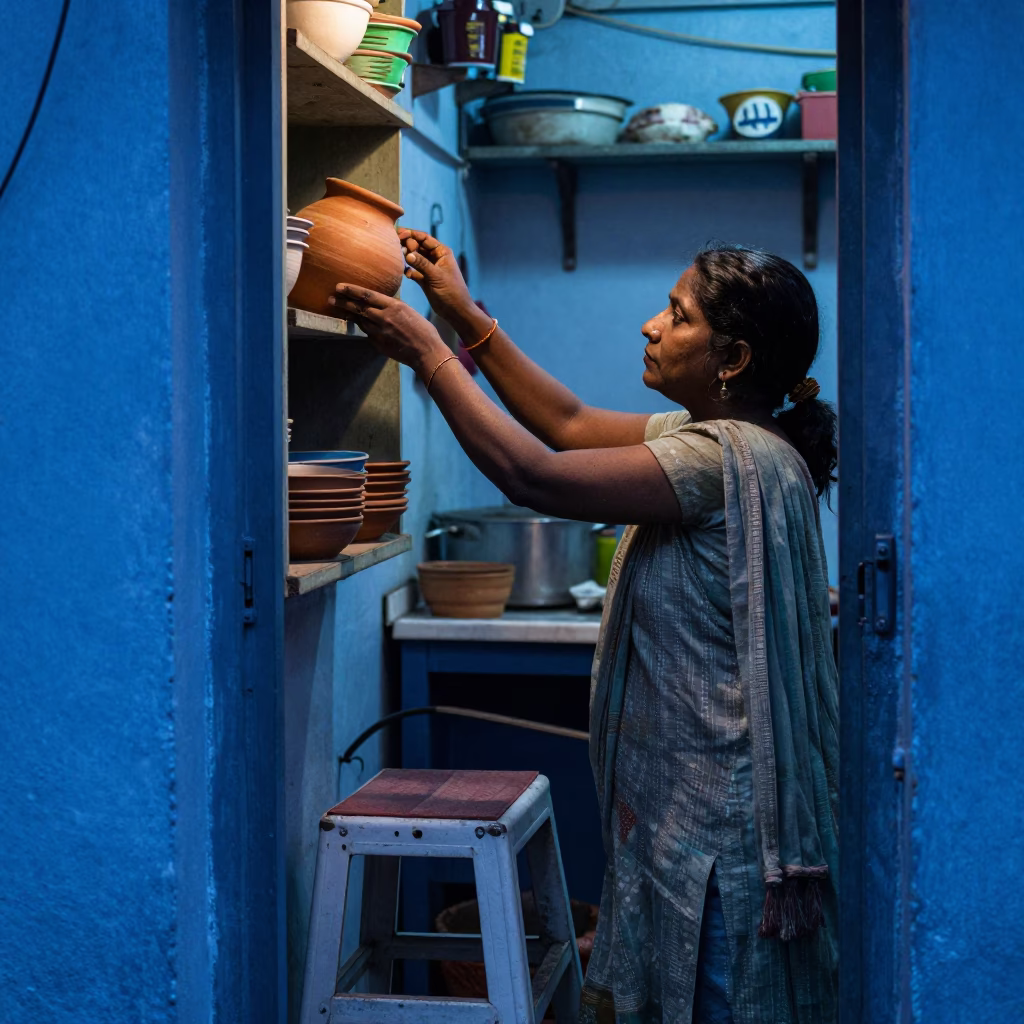 Shelf at Blue Hour in Delhi in in Delhi, India