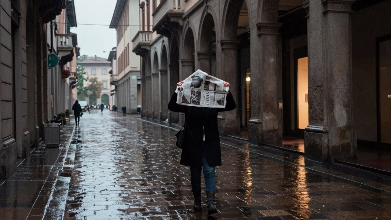 Shielding Newspapers in Milan in in Milan, Italy