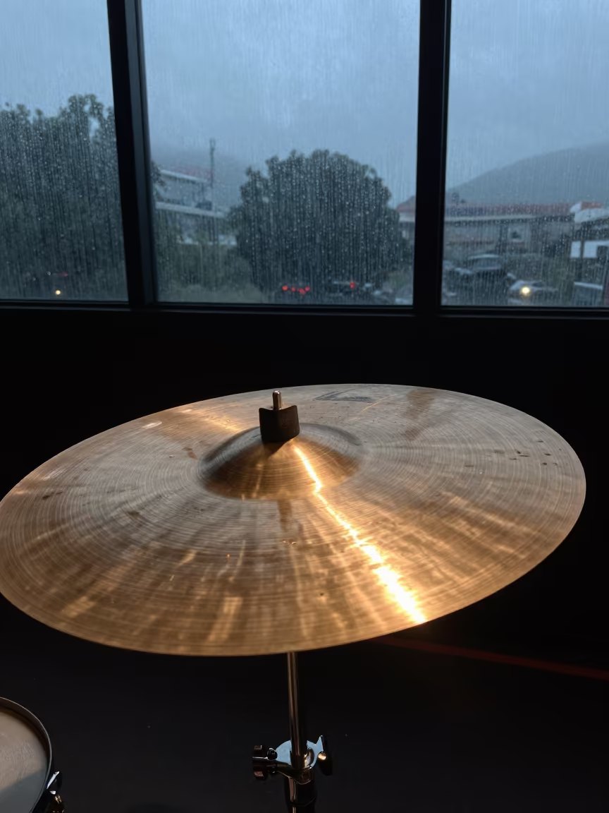 Shimmering Cymbal in Riobamba Concert Hall in in a concert hall in Riobamba