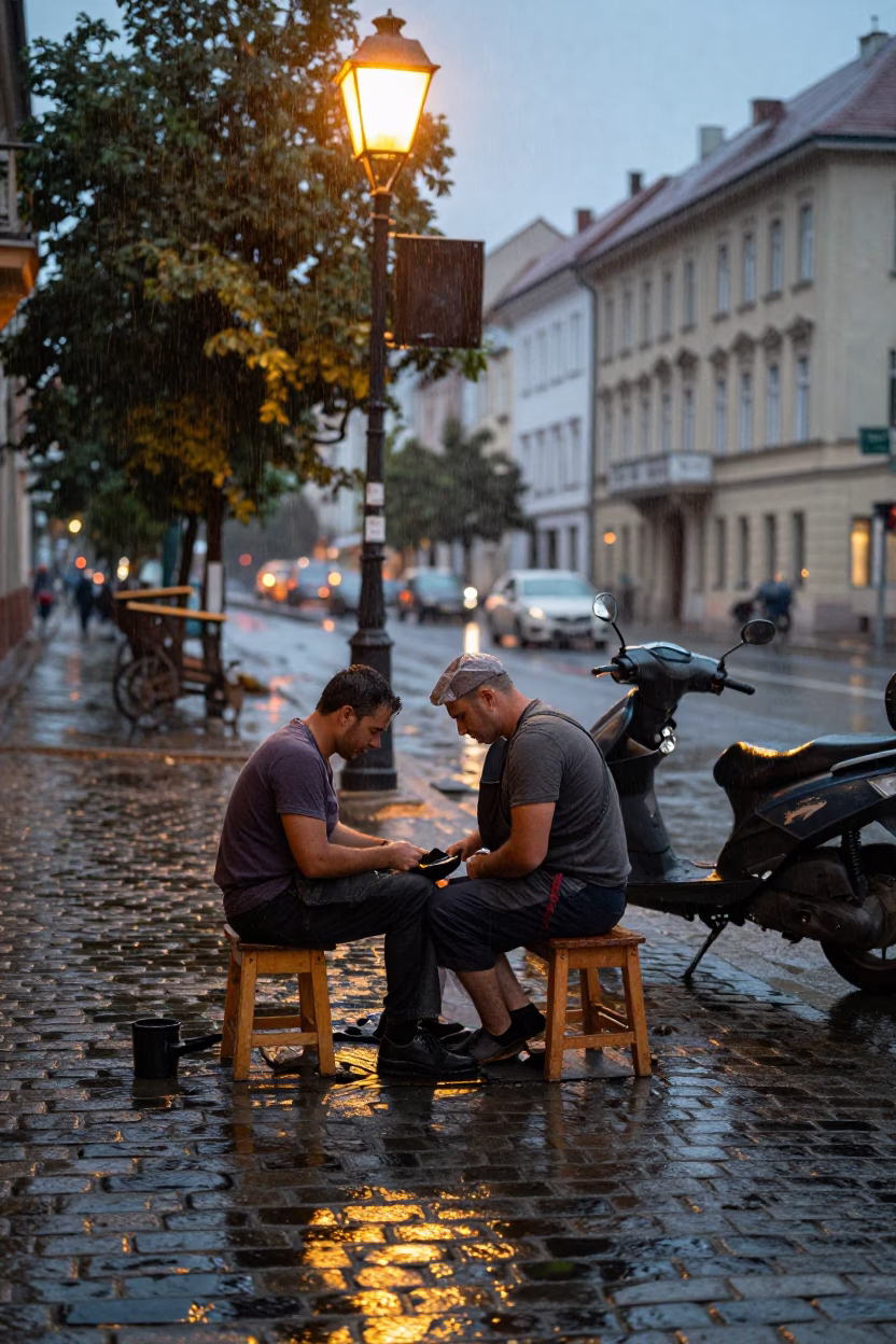 Shiner Working in Budapest in in Budapest, Hungary
