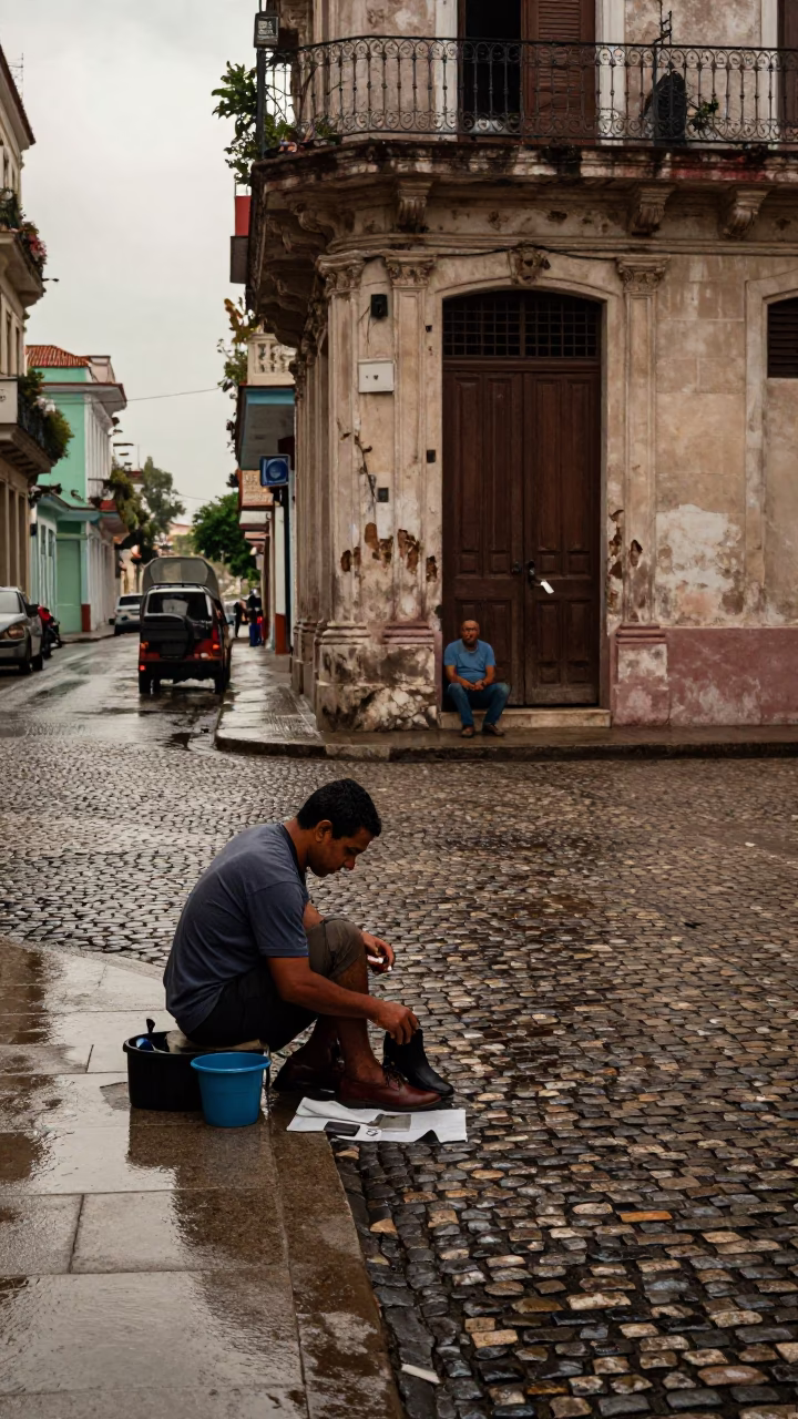 Shiner Working in Havana in in Havana, Cuba
