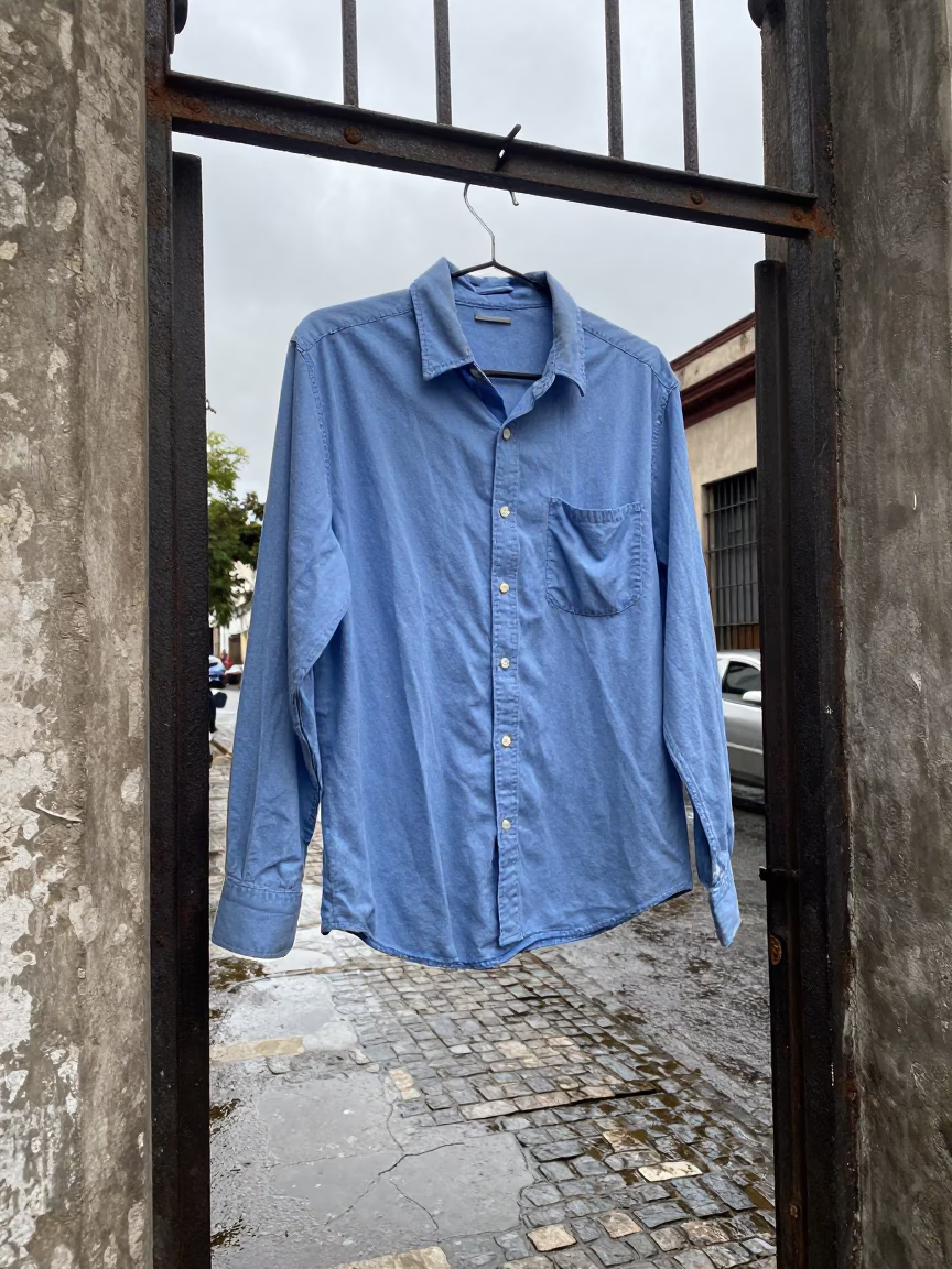 Shirt Hanger in Buenos Aires at Midday Light in in Buenos Aires, Argentina