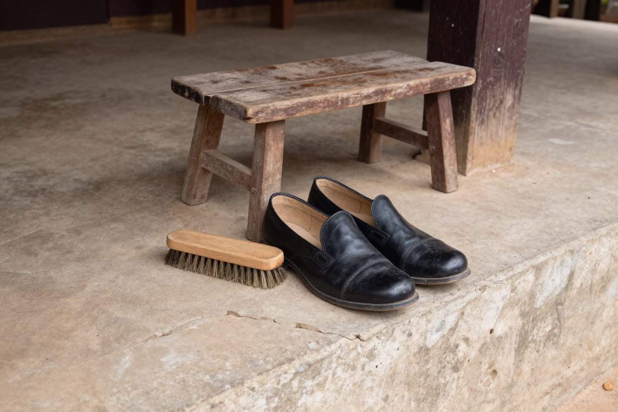 Shoe Brush in Luang Prabang in in Luang Prabang, Laos