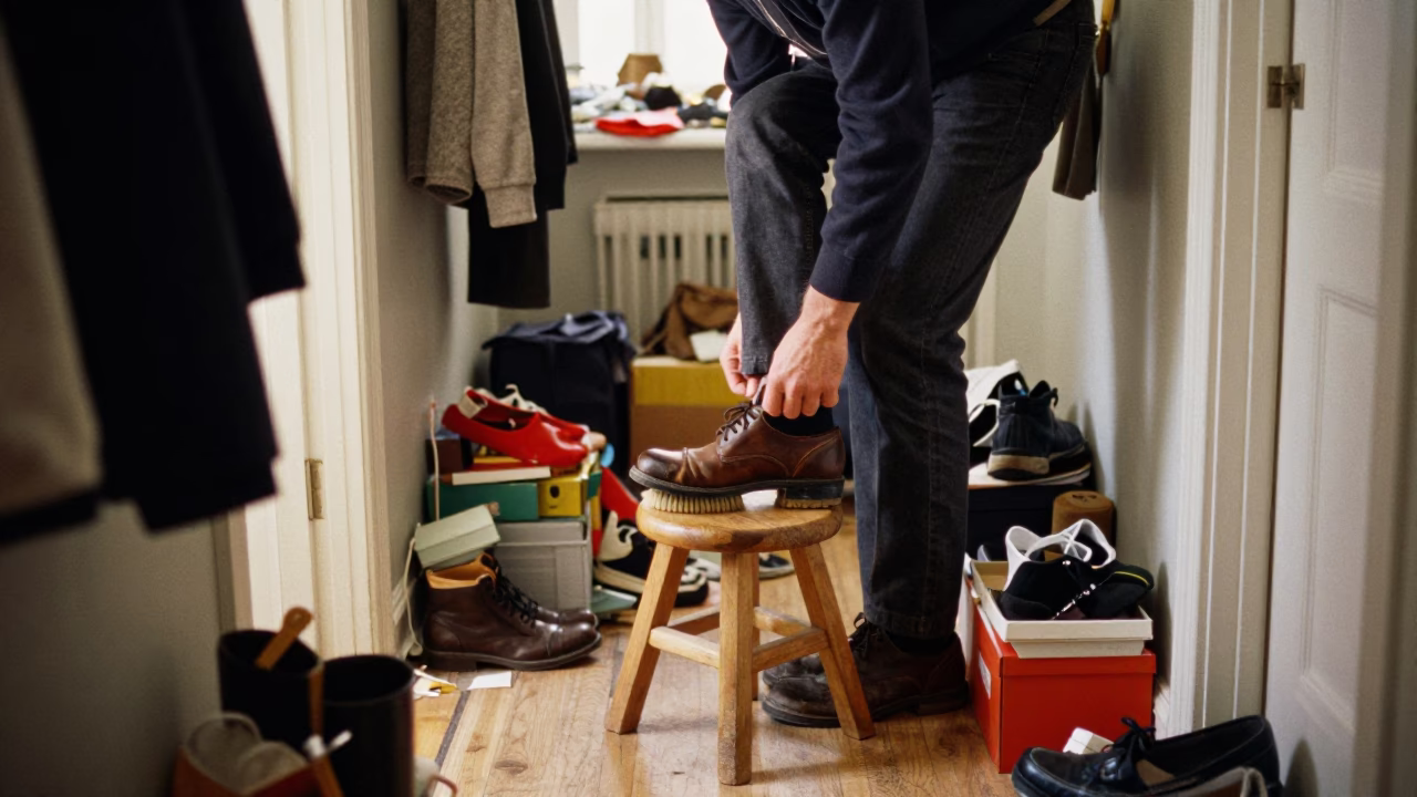 Shoe Brushing in Copenhagen in in Copenhagen, Denmark