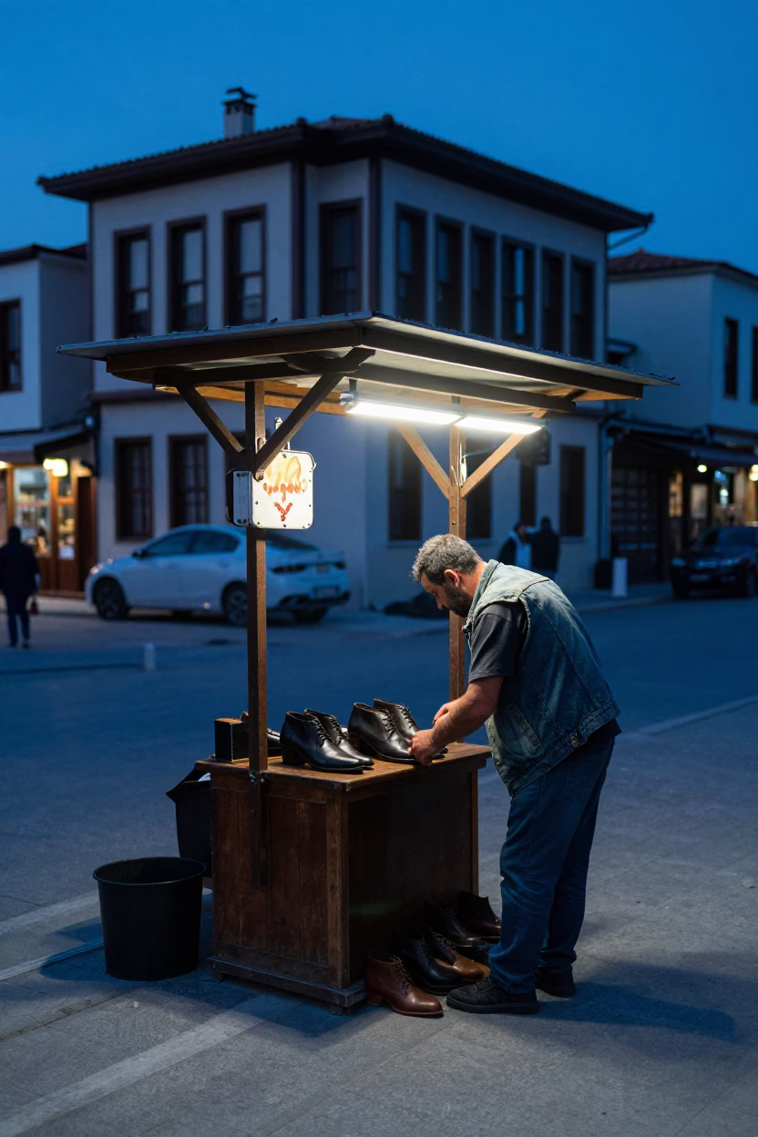 Shoe Shine in Izmir in in Izmir, Turkey