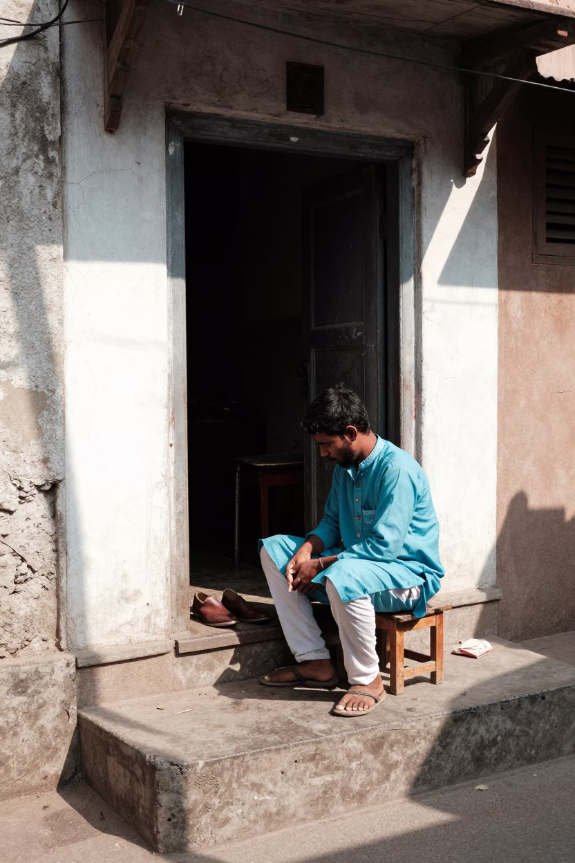 Shoe Shiner in Hyderabad in in Hyderabad, India