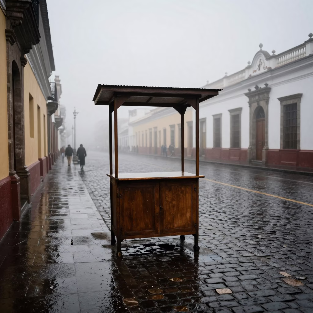 Shoeshine Stand in Quito in in Quito, Ecuador