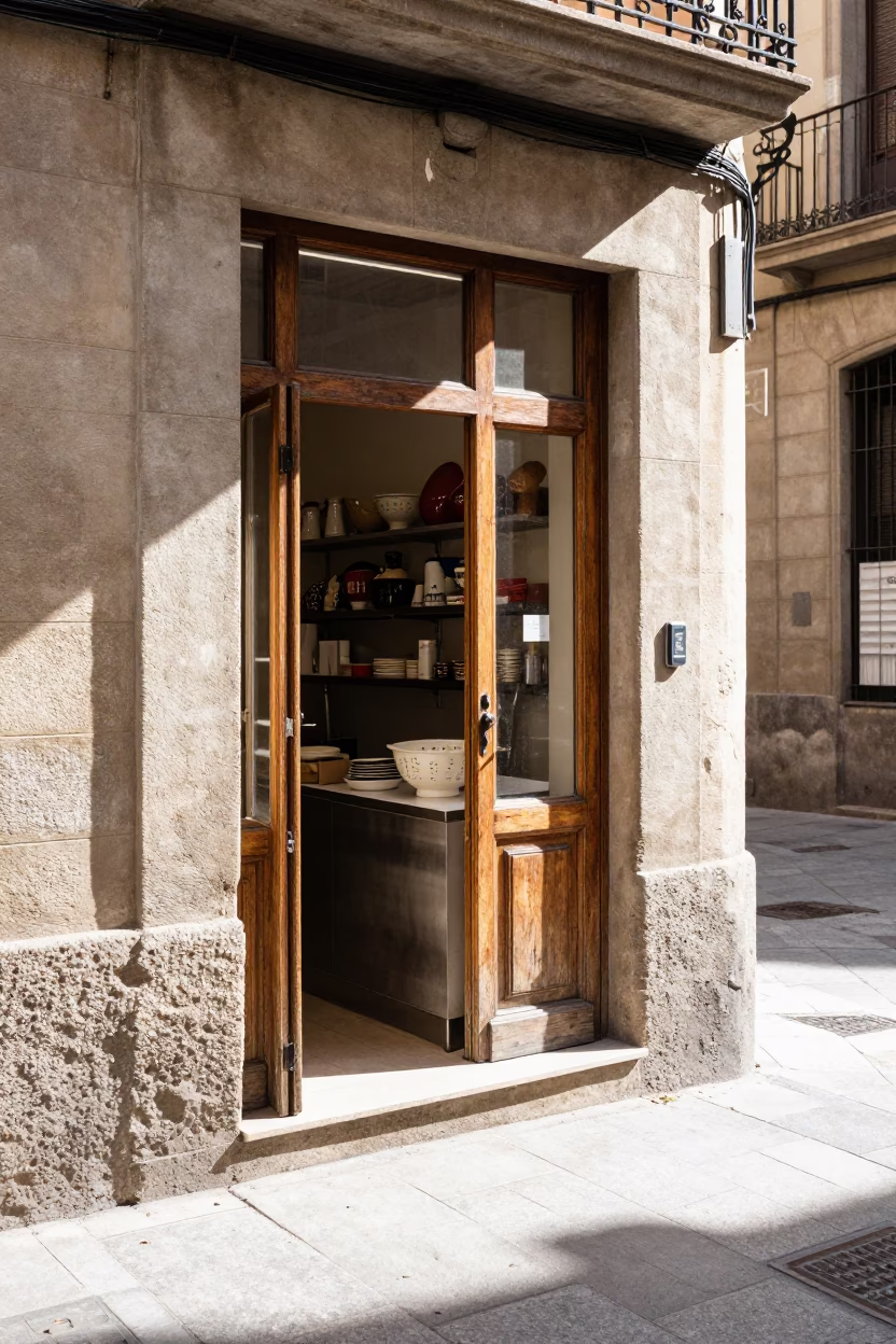 Shop Entrance in Barcelona in in Barcelona, Spain