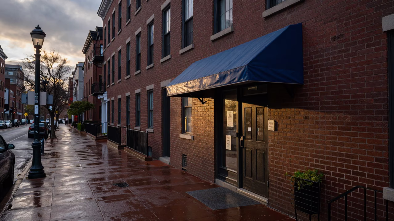 Shop Entrance in Boston in in Boston, Massachusetts, United States