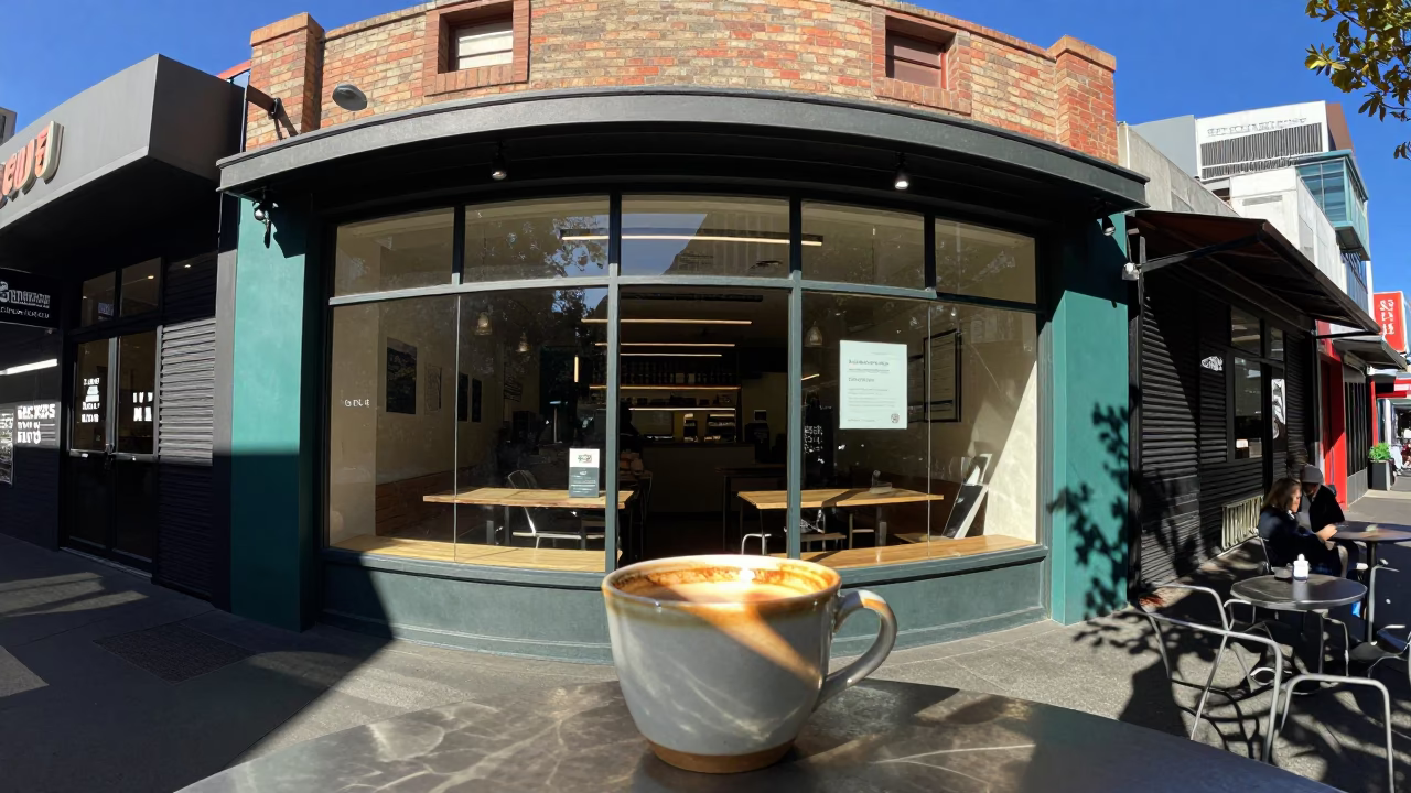 Shop Exterior in Melbourne at Midday Light in in Melbourne, Victoria, Australia