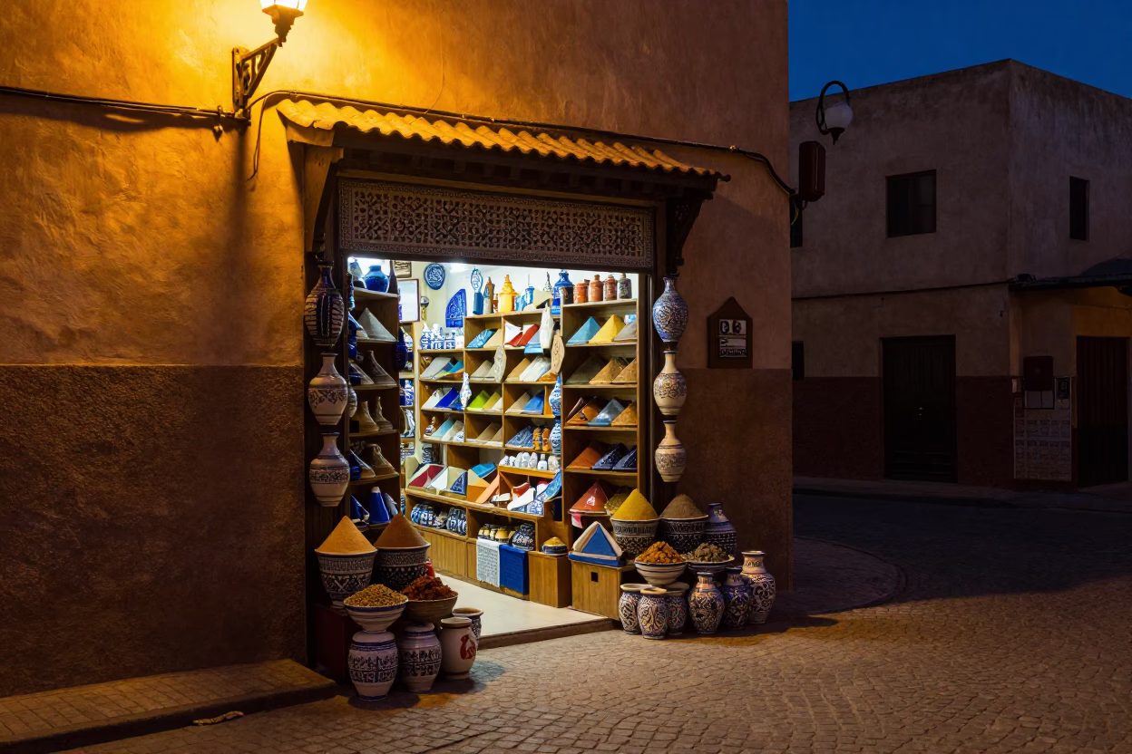 Shop Interior in Essaouira in in Essaouira, Morocco