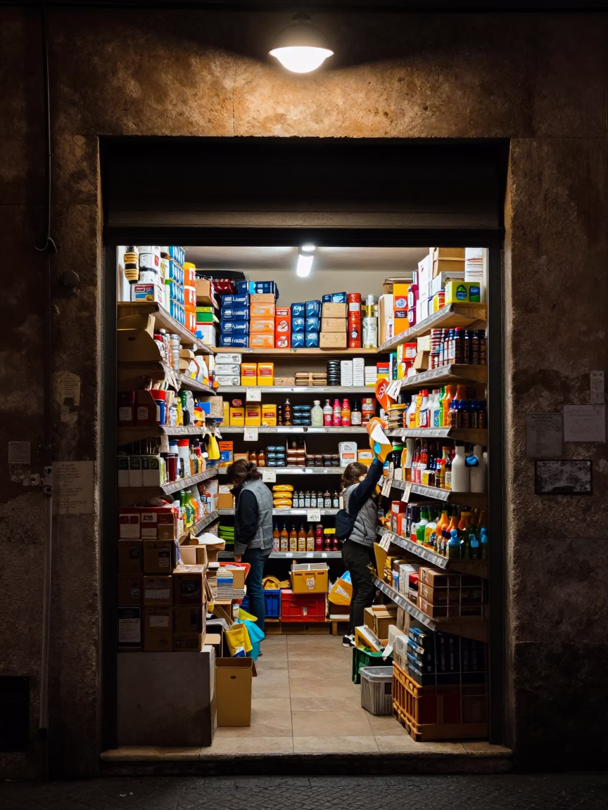 Shop Interior in Rome in in Rome, Italy