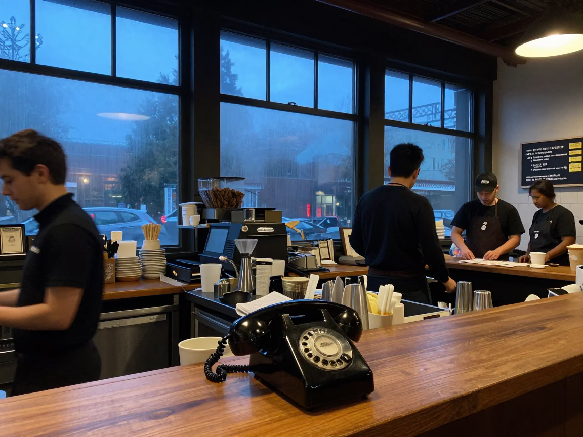 Shop Interior in Seattle at Blue Hour in in Seattle, Washington, United States