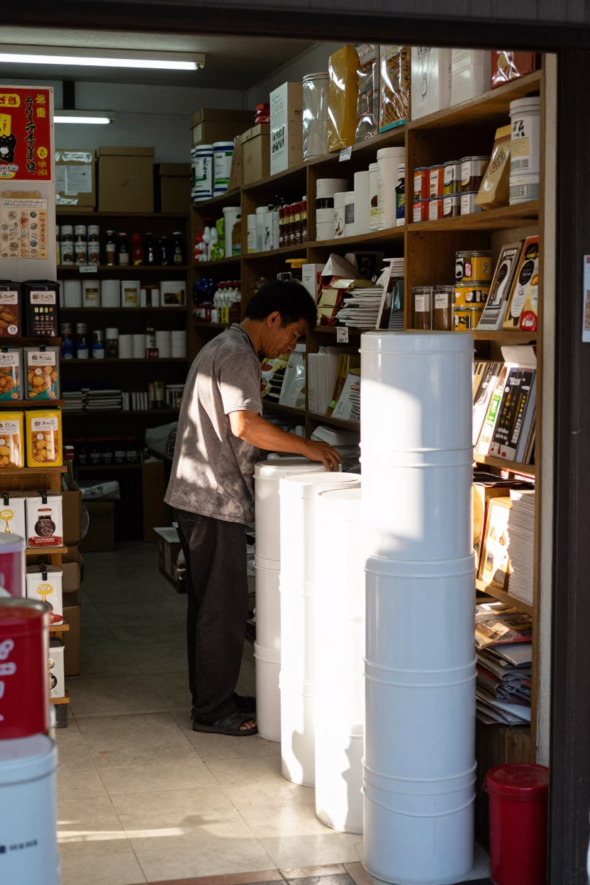 Shop Interior in Tainan at Late Morning Light in in Tainan, Taiwan